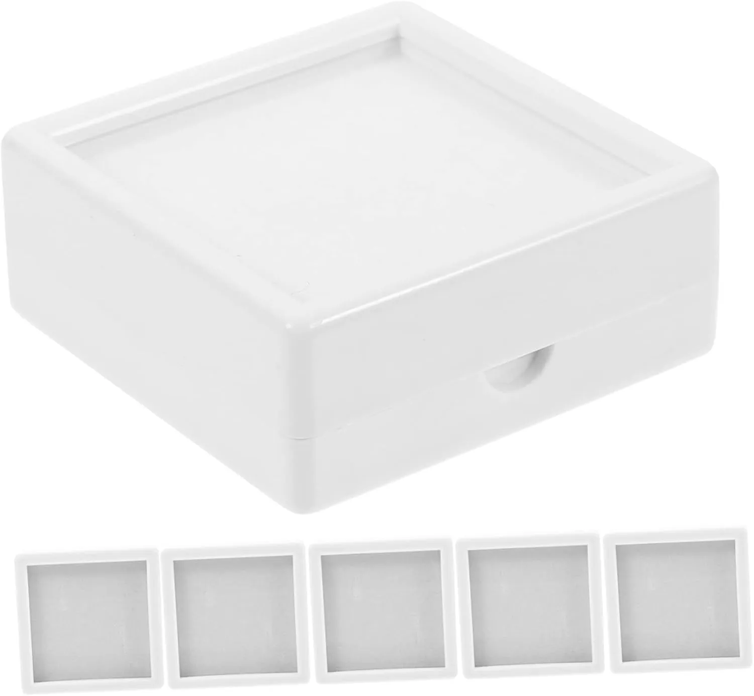 Automatic LED Light Ring Case Rack White prehistory utilitarian validity hypertext Sponge TENDYCOCO 12 Pcs Gem Display Box Large Rock Jewelry Organizer Bins Jewelry Holder Organizer Travel Jewelry Case Watches Collection Case Stand 