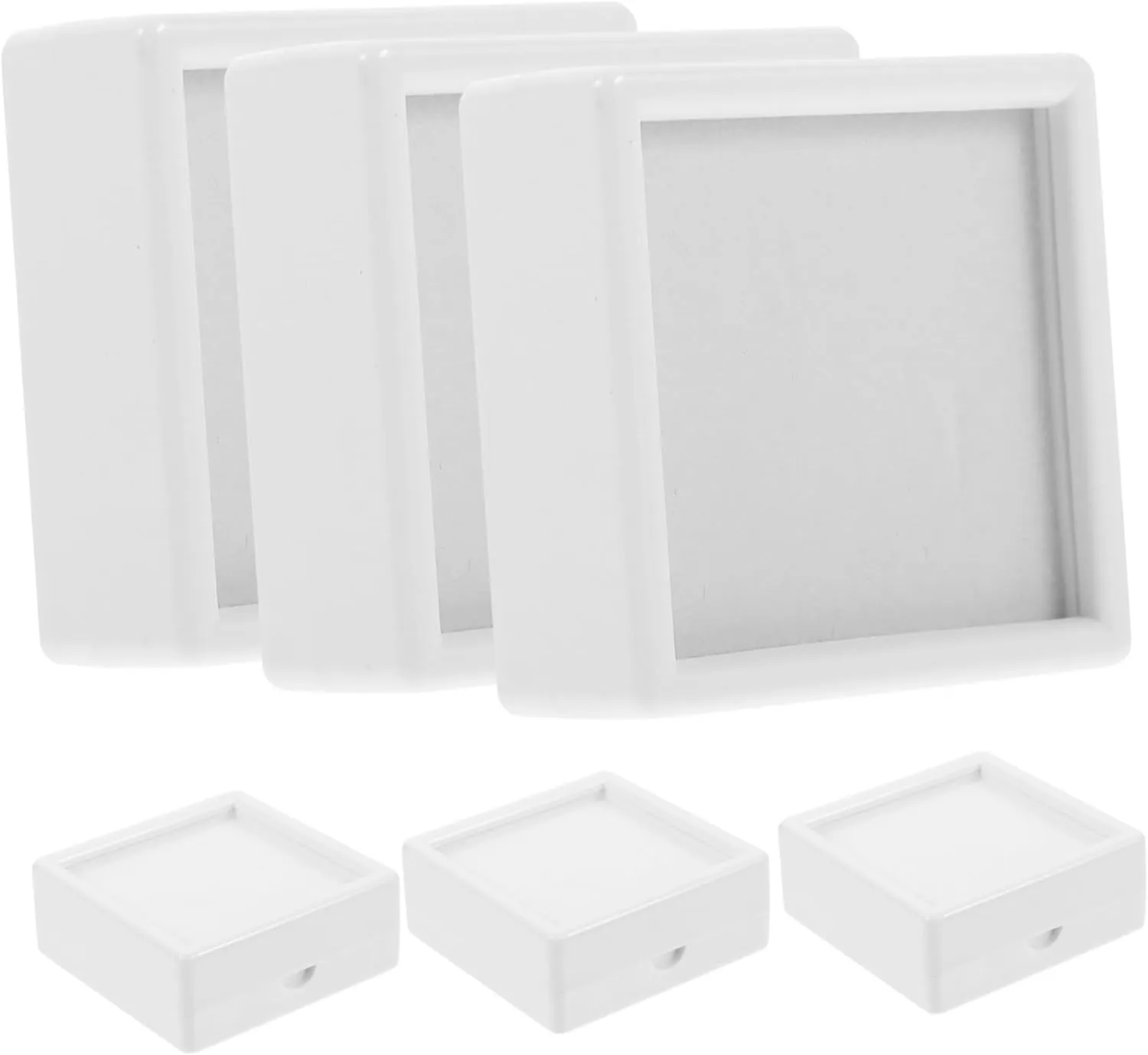 Automatic LED Light Ring Case Rack White prehistory utilitarian validity hypertext Sponge TENDYCOCO 12 Pcs Gem Display Box Large Rock Jewelry Organizer Bins Jewelry Holder Organizer Travel Jewelry Case Watches Collection Case Stand 