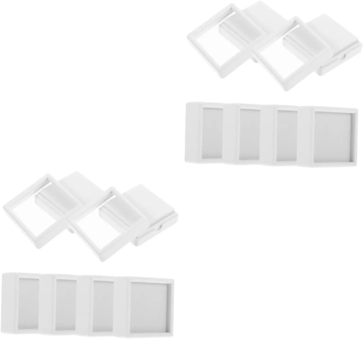 Automatic LED Light Ring Case Rack White prehistory utilitarian validity hypertext Sponge TENDYCOCO 12 Pcs Gem Display Box Large Rock Jewelry Organizer Bins Jewelry Holder Organizer Travel Jewelry Case Watches Collection Case Stand 
