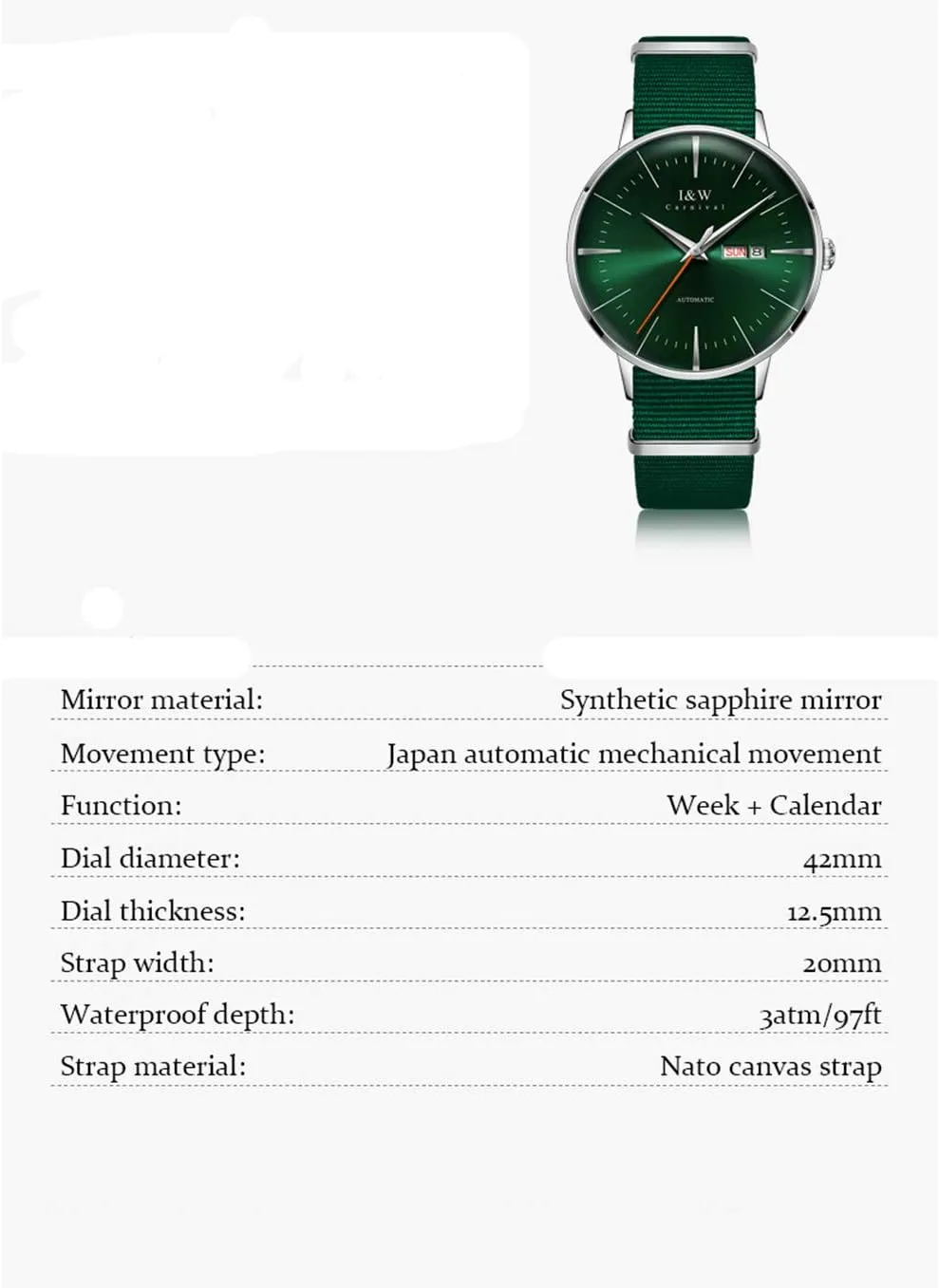 Automatic Mechanical Waterproof Calendar Business Watch Nylon Strap MASTOP Luxury ostracize untrue Men's Watches Fashion Casual 