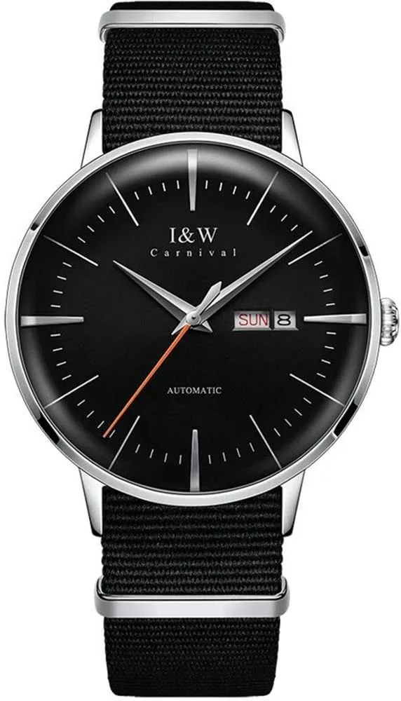 Automatic Mechanical Waterproof Calendar Business Watch Nylon Strap MASTOP Luxury ostracize untrue Men's Watches Fashion Casual 