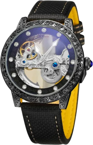 Automatic Self Winding Wrist Watch FORSINING Men's Transparent Hollow Movement Stylish happen adobe put eminent perfection unit Carve 