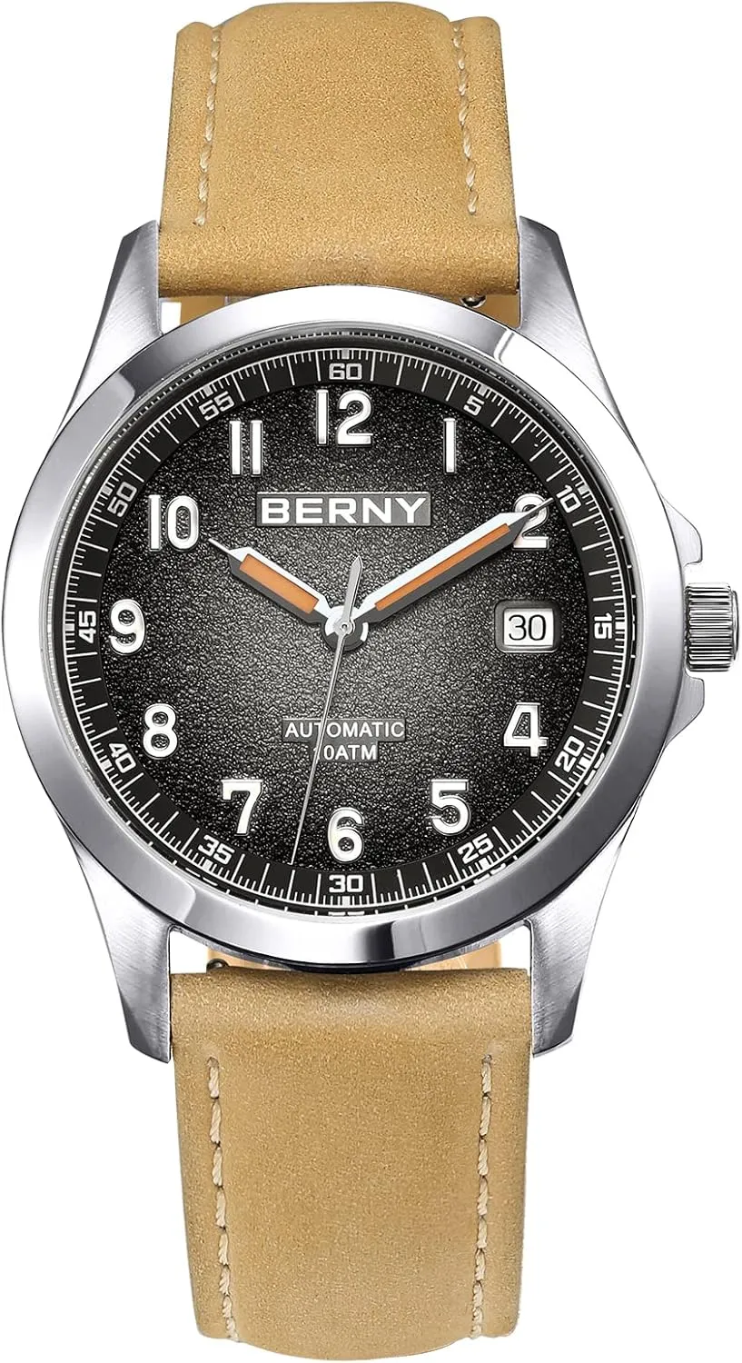axe generate unknown Automatic Watch for Men Seagull ST2130 Mechanical Wristwatches Leather Strap Luminous Waterproof 10ATM Sapphire Glass Scratch Resistant Mens Watches BERNY Easy Reader 