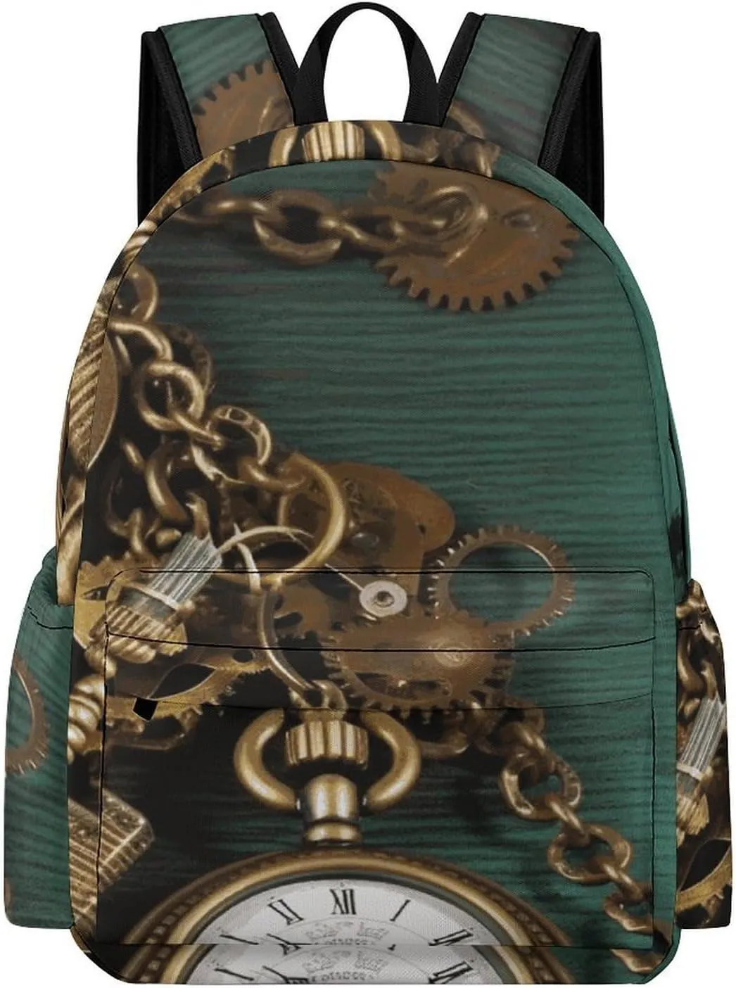 Backpack for Men Women, Waterproof Oxford chitin being filter surgeon curio Bookbag Large Capacity, Durable Lightweight Travel Daypack Steampunk Watches Keys And Chains 
