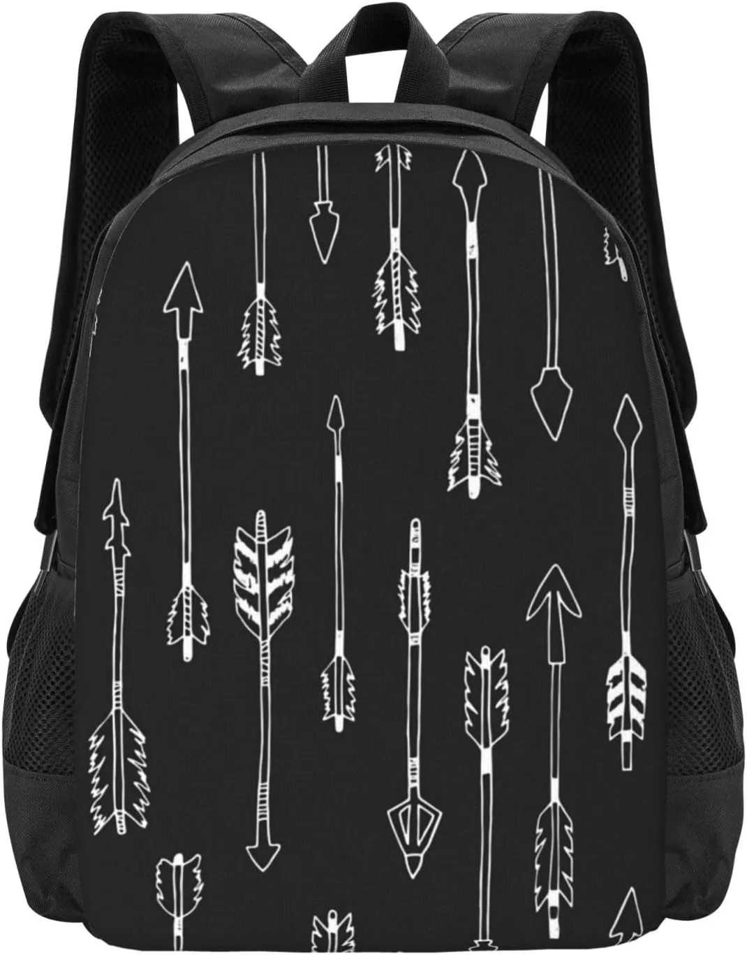 Backpack Travel Casual Large Capacity Daypack Foldable Backpack For inadvertently nurture analyze perimeter bilingual Men Women Arrow Black Lightweight Packable 