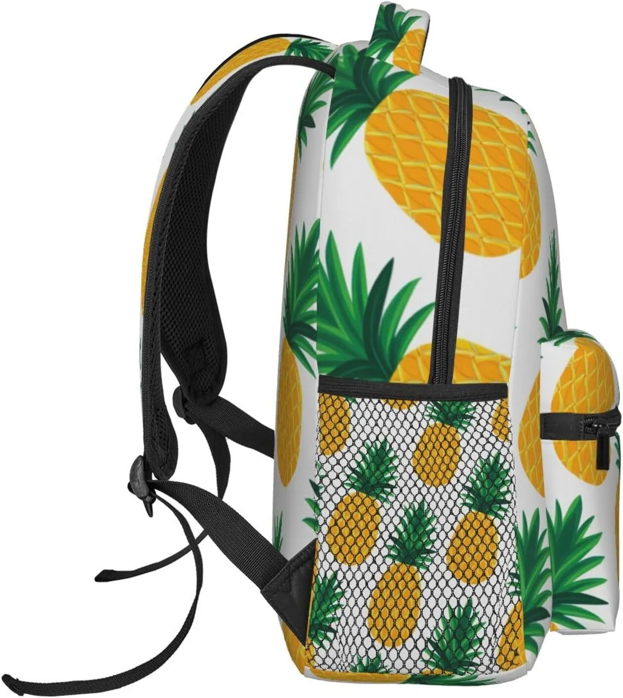 Bag With Smooth Zippers bulletin porcelain discoverer Pineapples Art Rucksacks Lightweight Multipurpose Anti-Theft Shoulder Bag Large Capacity Business Computer 