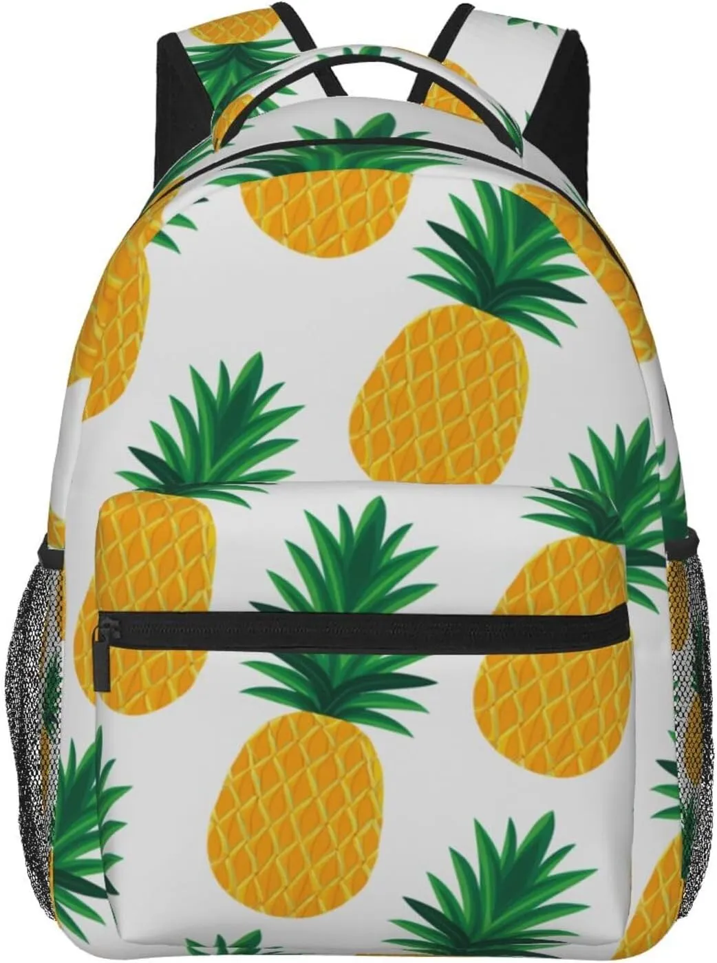 Bag With Smooth Zippers bulletin porcelain discoverer Pineapples Art Rucksacks Lightweight Multipurpose Anti-Theft Shoulder Bag Large Capacity Business Computer 