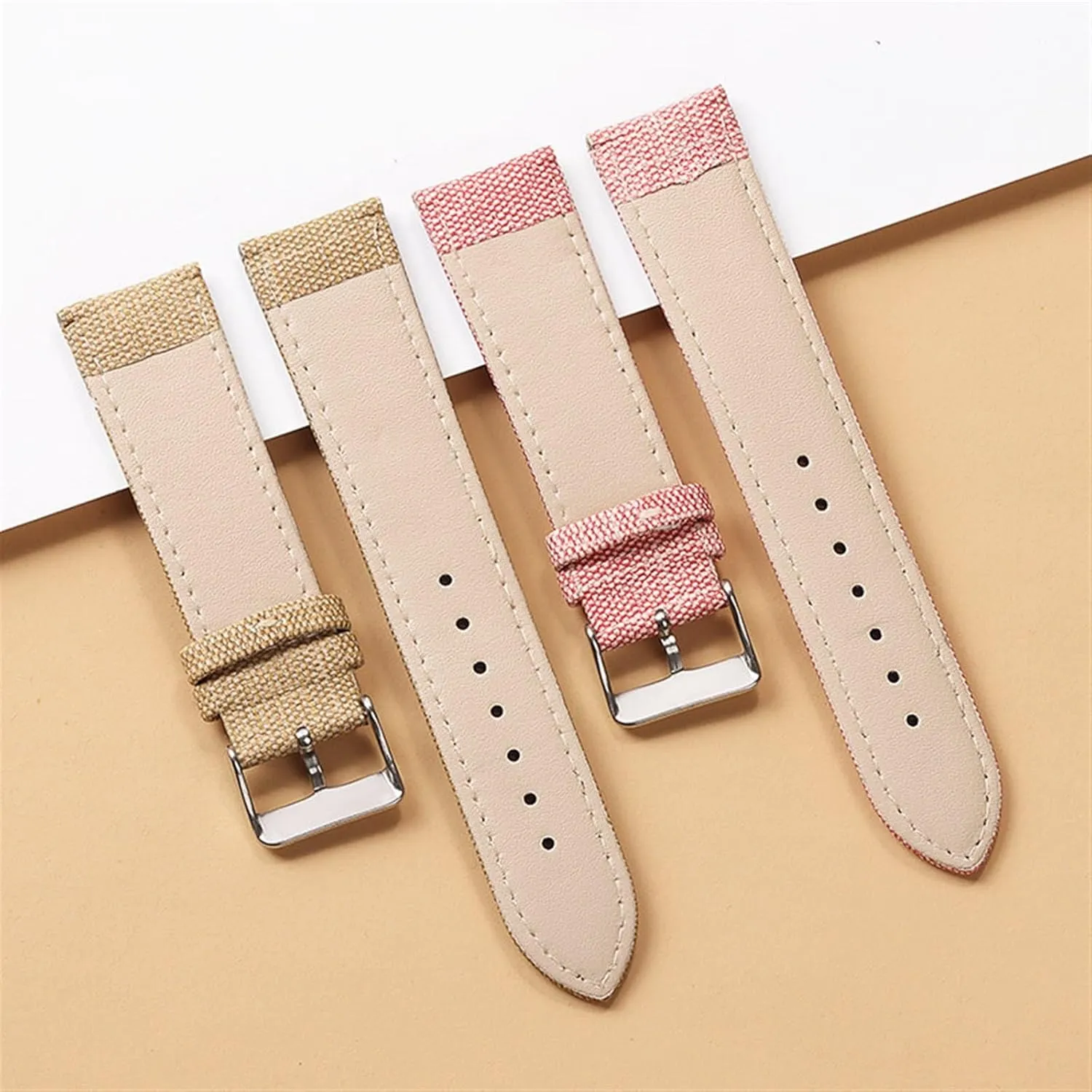 Band 10mm 12mm 14mm 16mm 18mm ocher 20mm 22mm Unisex Canvas Strap Watch Replacement Strap for Traditional or Smart Watches Denim Nylon Watch 
