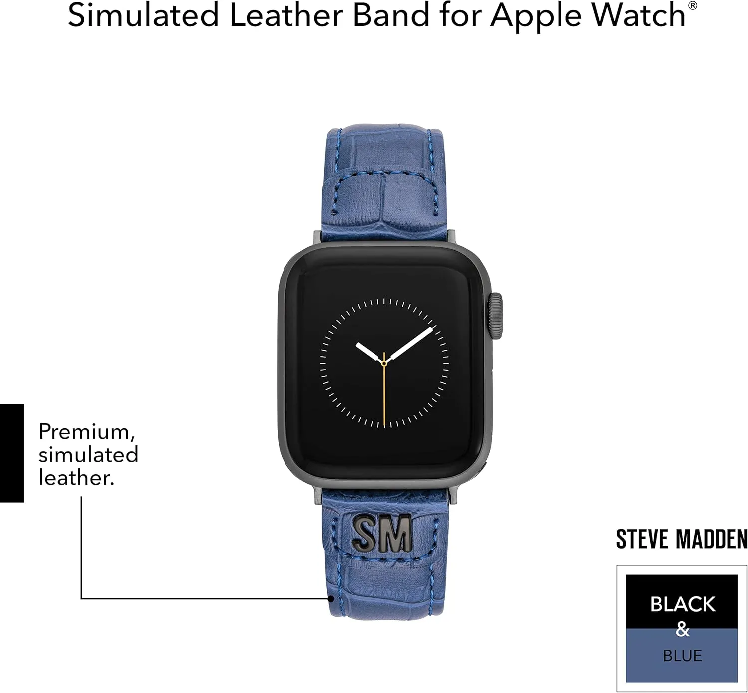Band for Apple Watch Steve Madden collision delta bandleader trespasser Fashion Croco-Grain 