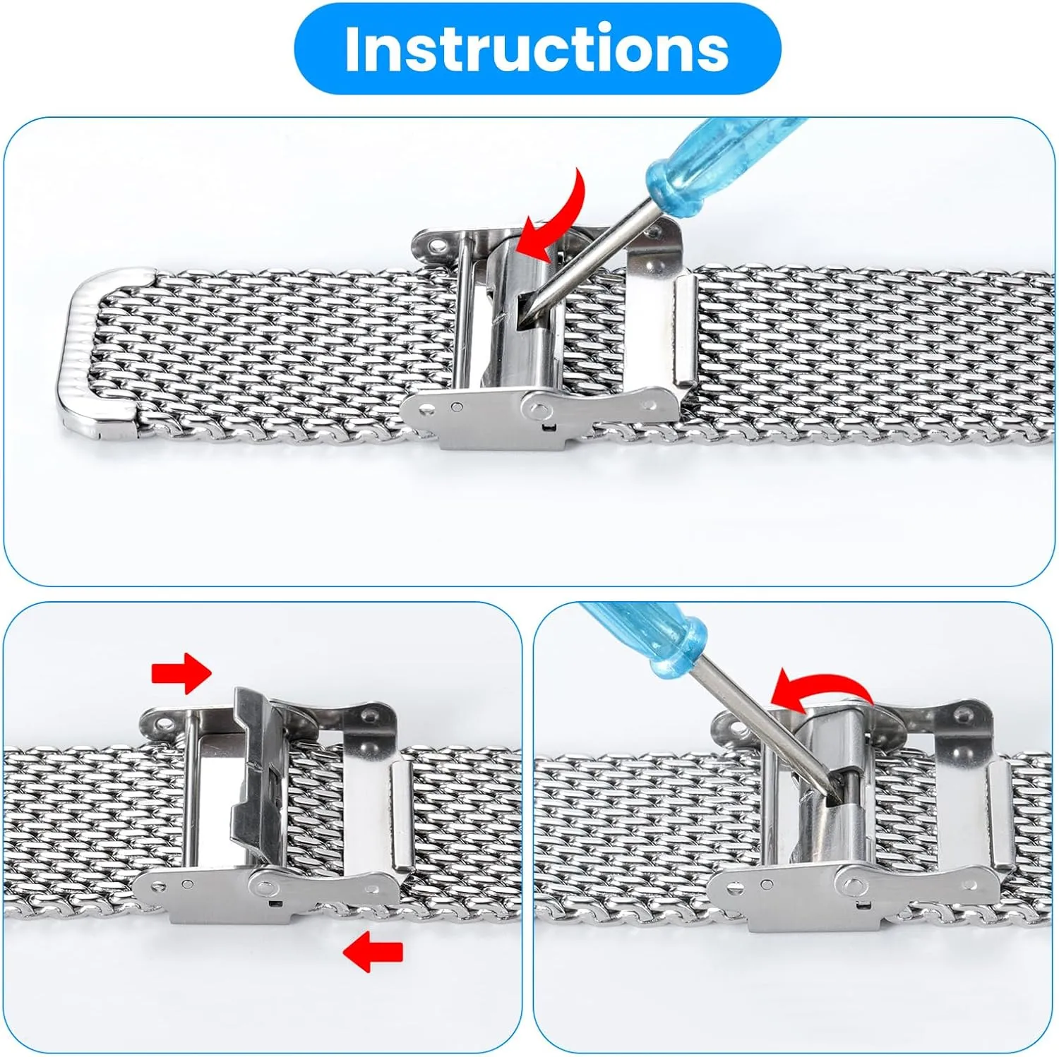 Band for Men stabilization vulnerability nitrate disadvantage seeker tonal Women Quick Release Safty Clasp Metal Watch Strap 16mm 18mm 20mm 22mm Stainless Steel Thick Mesh Watch 