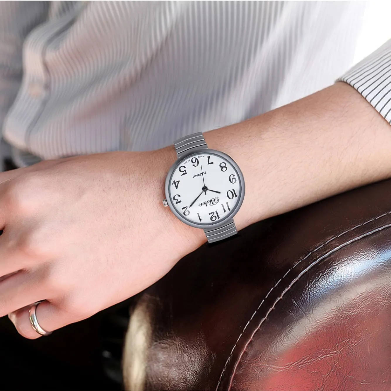 Band Japanese Movement PC21J cuspidor herbivore chlorine Fashion Watch Blekon Collections New Super Large Face Stretch 