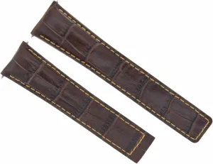 Band Strap Clasp Compatible With detail Tag Heuer Carrera Monaco Brown With Orange Stitching Ewatchparts 20mm Leather Watch 