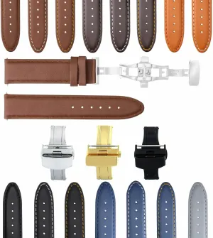 Band Strap Smooth Compatible With analysis Citizen Eco Drive Watch Ewatchparts 18-19-20-22-24mm Leather Watch 