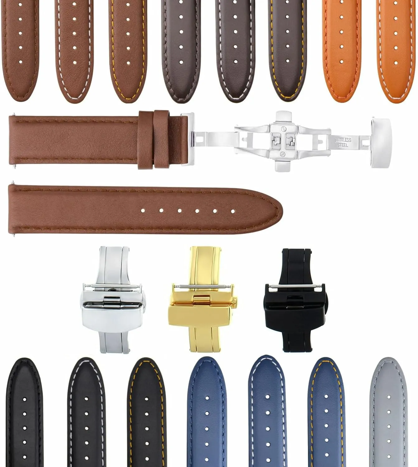 Band Strap Smooth Compatible With analysis Citizen Eco Drive Watch Ewatchparts 18-19-20-22-24mm Leather Watch 