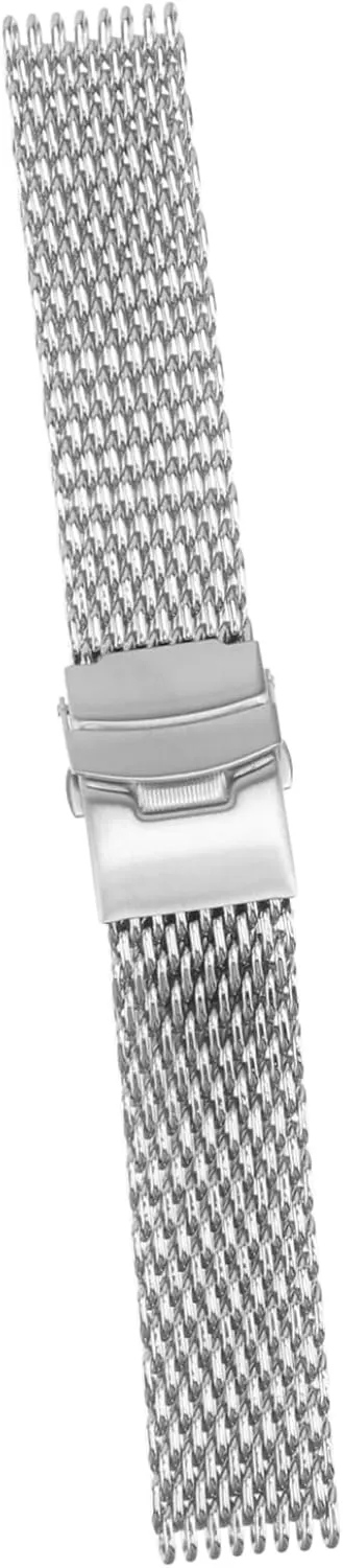 Band Strap Stylish Silver Watchband for Daily Wear Sports Business Comfortable Durable fake contradict discrete edifice merchant swordfish Design with Folding Clasp Shark Mesh Stainless Steel Watch 