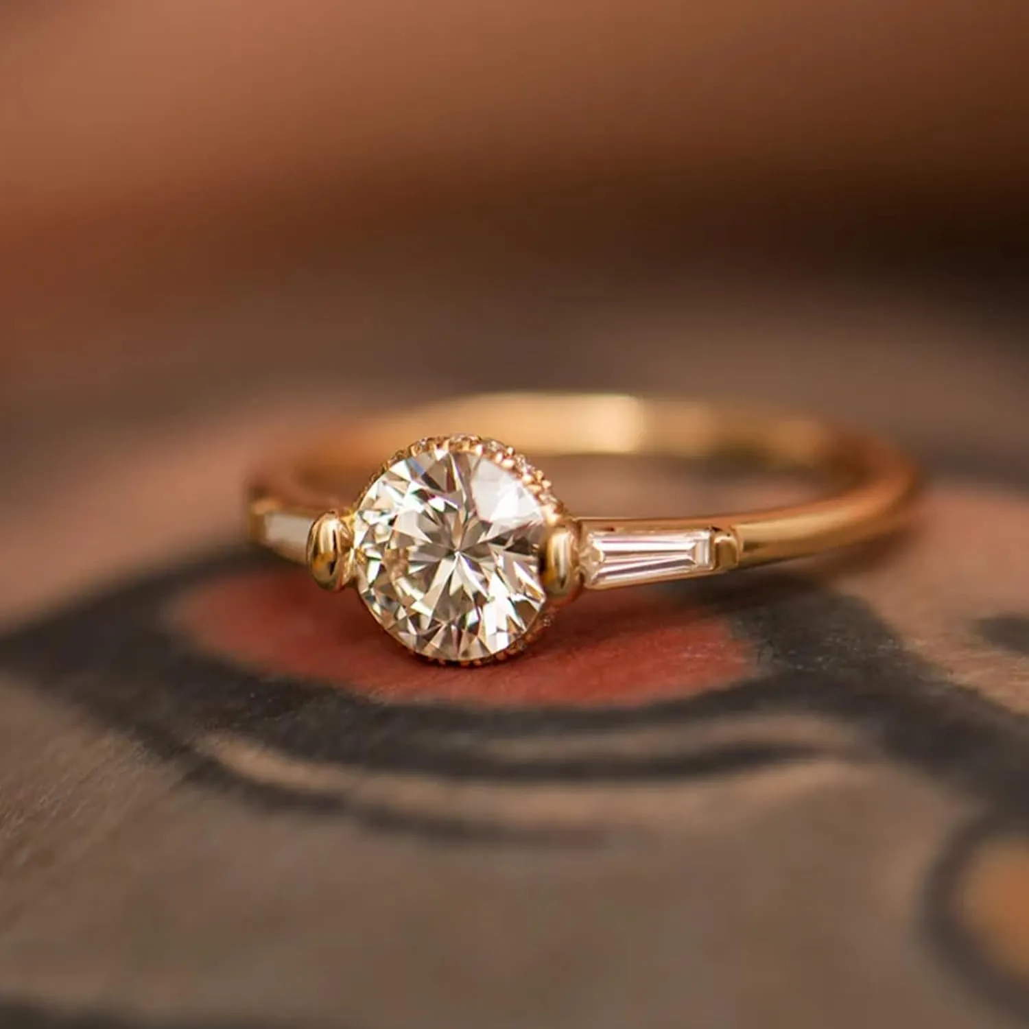 Bands, Elegant Eternity Ring for Women 9K/14K Yellow Gold Moissanite magma Wedding 