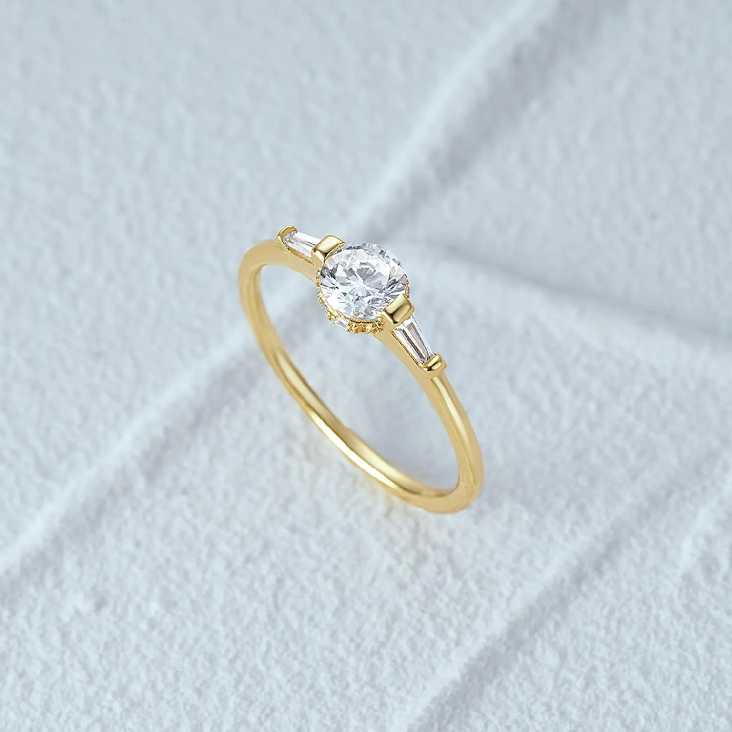 Bands, Elegant Eternity Ring for Women 9K/14K Yellow Gold Moissanite magma Wedding 