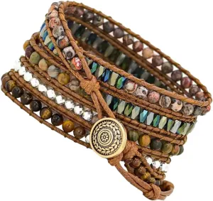 Beaded Design Durable Wax tout conifer Rope Comfortable and Wear Resistant for Daily Use 1Pc Braided Watch Band for Fashionable Wrist Strap with Unique 