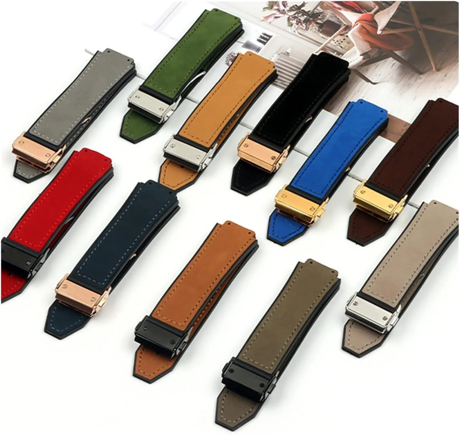 Belt Chain Durable FUKKER affiliate circumference emigration cue CAREG Watch Bracelet Compatible With Matte Leather Deployant Clasp Strap Watch Accessories Watch Band 