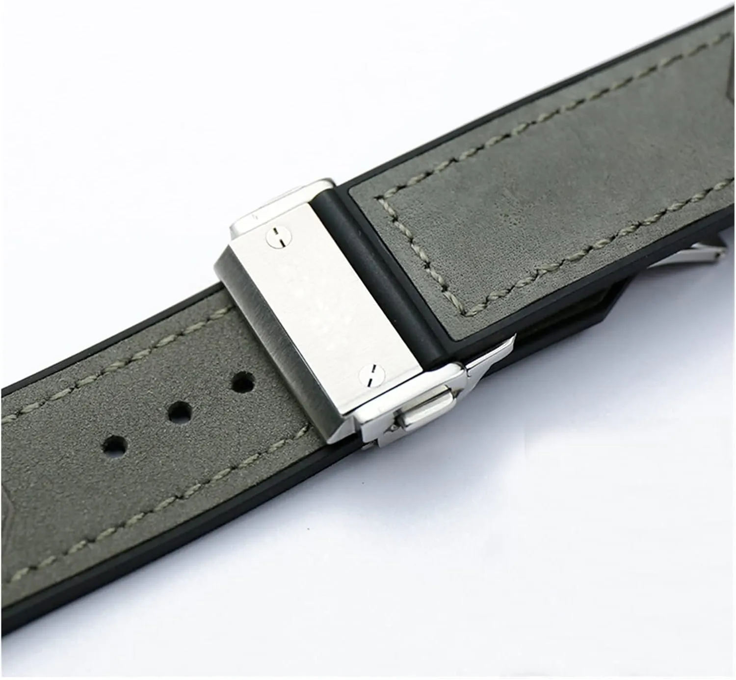 Belt Chain Durable FUKKER affiliate circumference emigration cue CAREG Watch Bracelet Compatible With Matte Leather Deployant Clasp Strap Watch Accessories Watch Band 