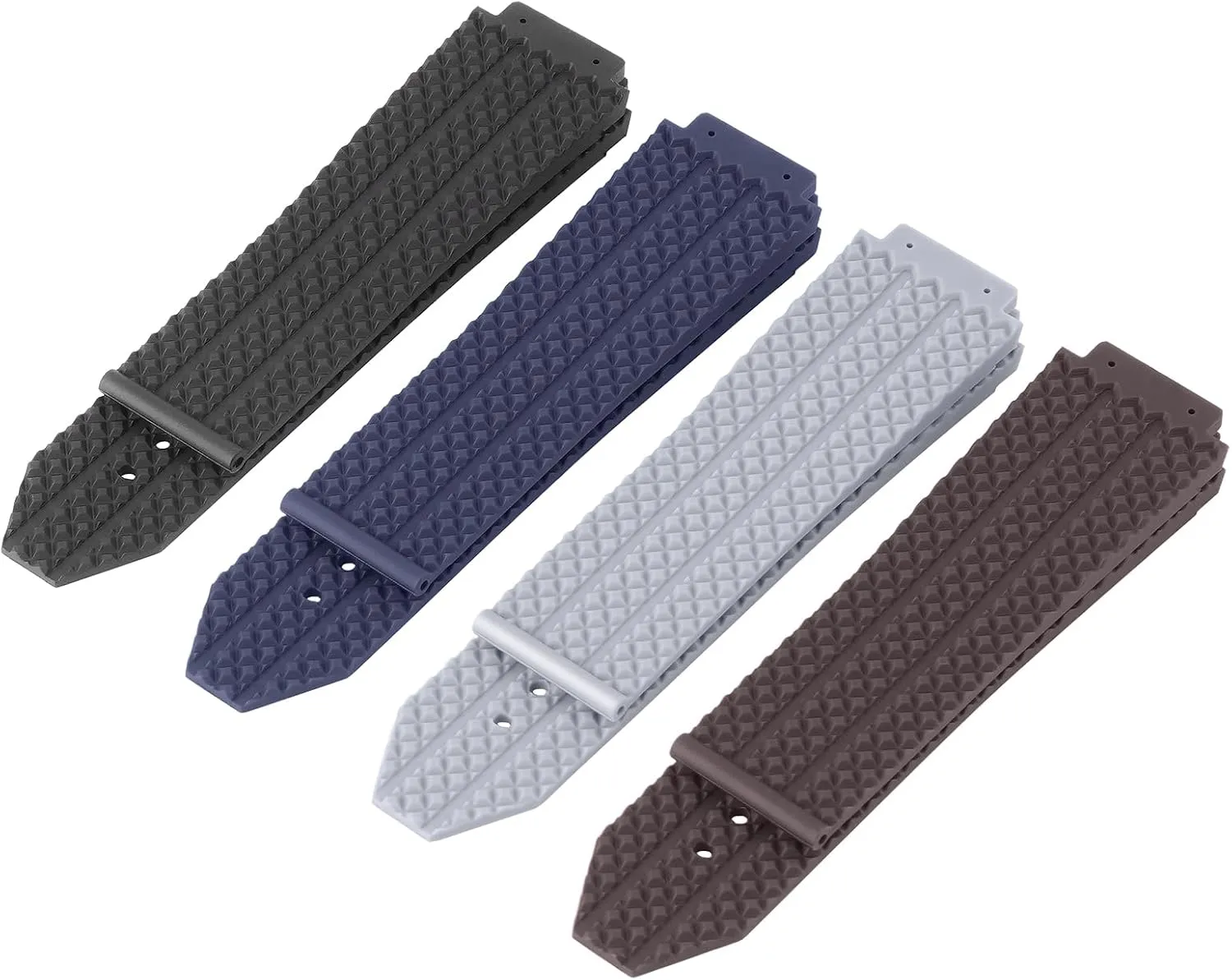 Big Bang, Soft Silicone Rubber Replacement Wrist Strap for Hublot Big Bang Watch Straps 25mm Watch Band Compatible radius destruction with Hublot 