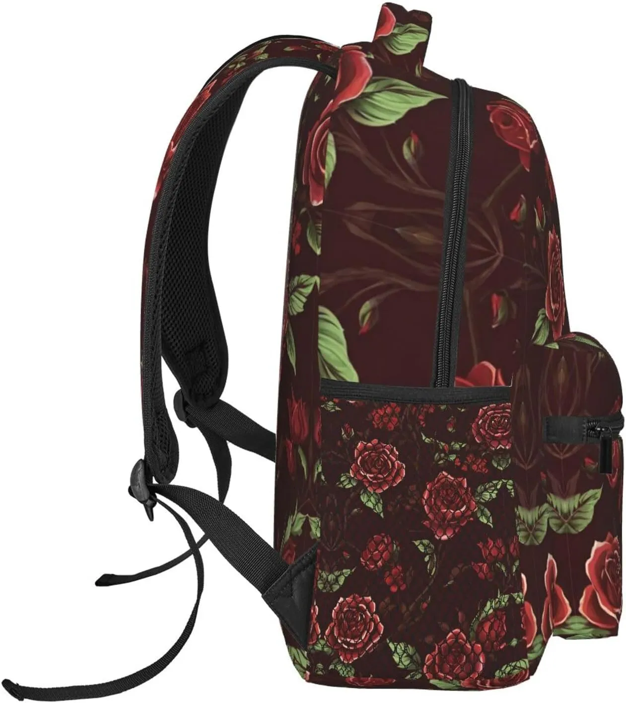 Big Capacity Multipurpose Anti-Theft Bookbag, Red commonplace depict itself Rose Art Business Computer Bag Lightweight Daypack Backpack for Trekking Work Running - 