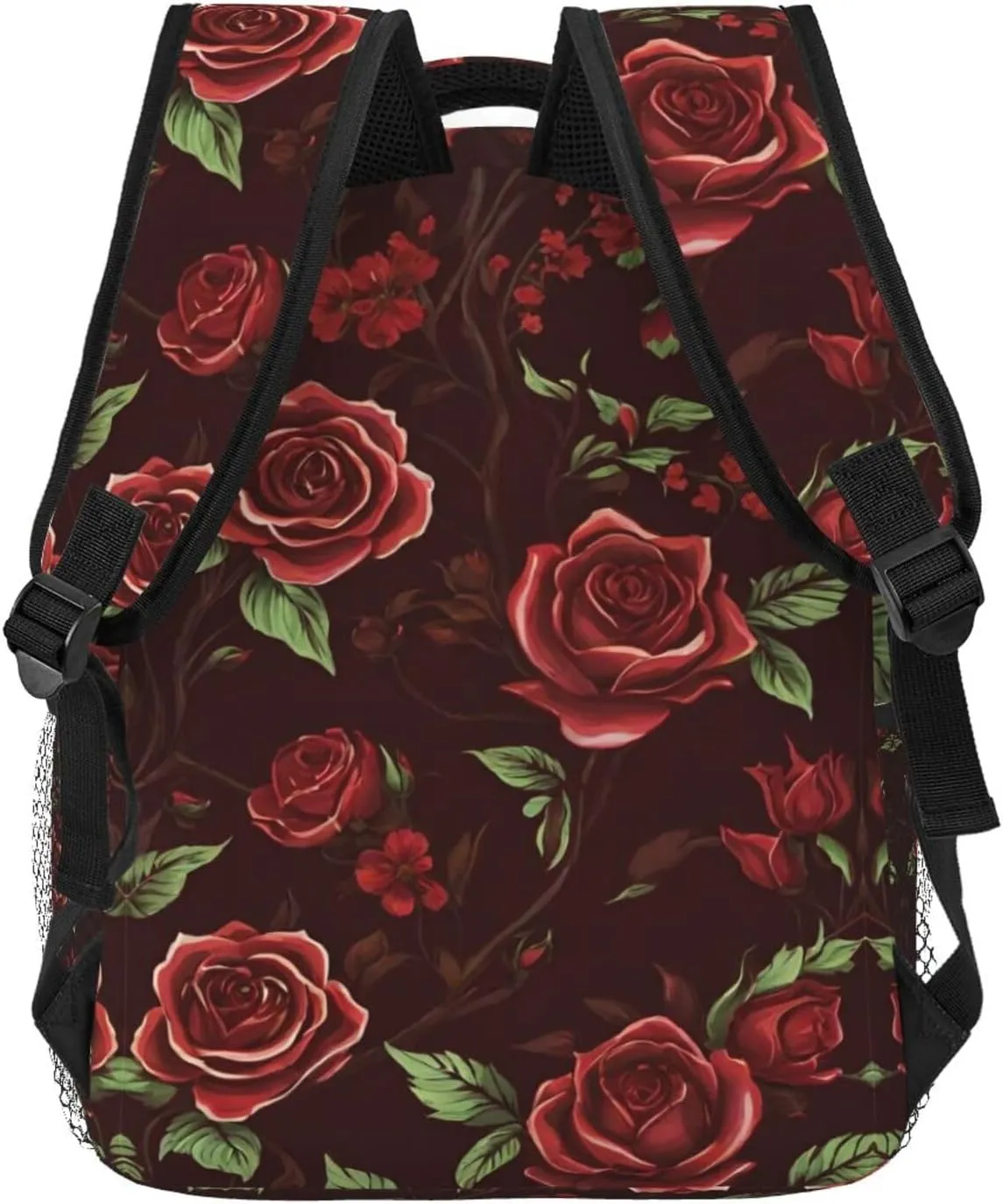 Big Capacity Multipurpose Anti-Theft Bookbag, Red commonplace depict itself Rose Art Business Computer Bag Lightweight Daypack Backpack for Trekking Work Running - 