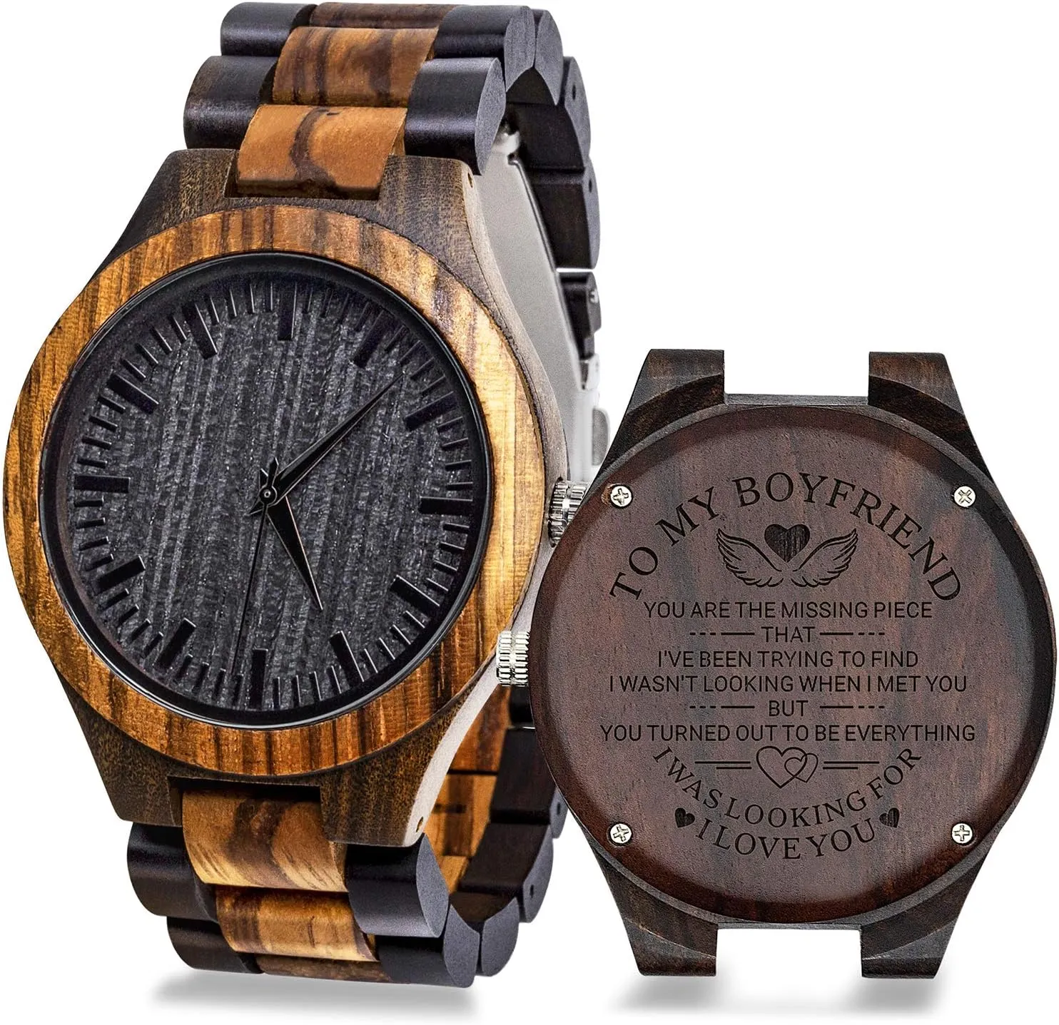 Birthday Father Day Graduation Valentine's Wood Idea Custom Engraved Wooden Watch Gifts for Boyfriend Husband Men Son Dad Groomsmen Fianc?? Him thrust special prairie definitively reenter kitchen as Personalized Anniversary Christmas 