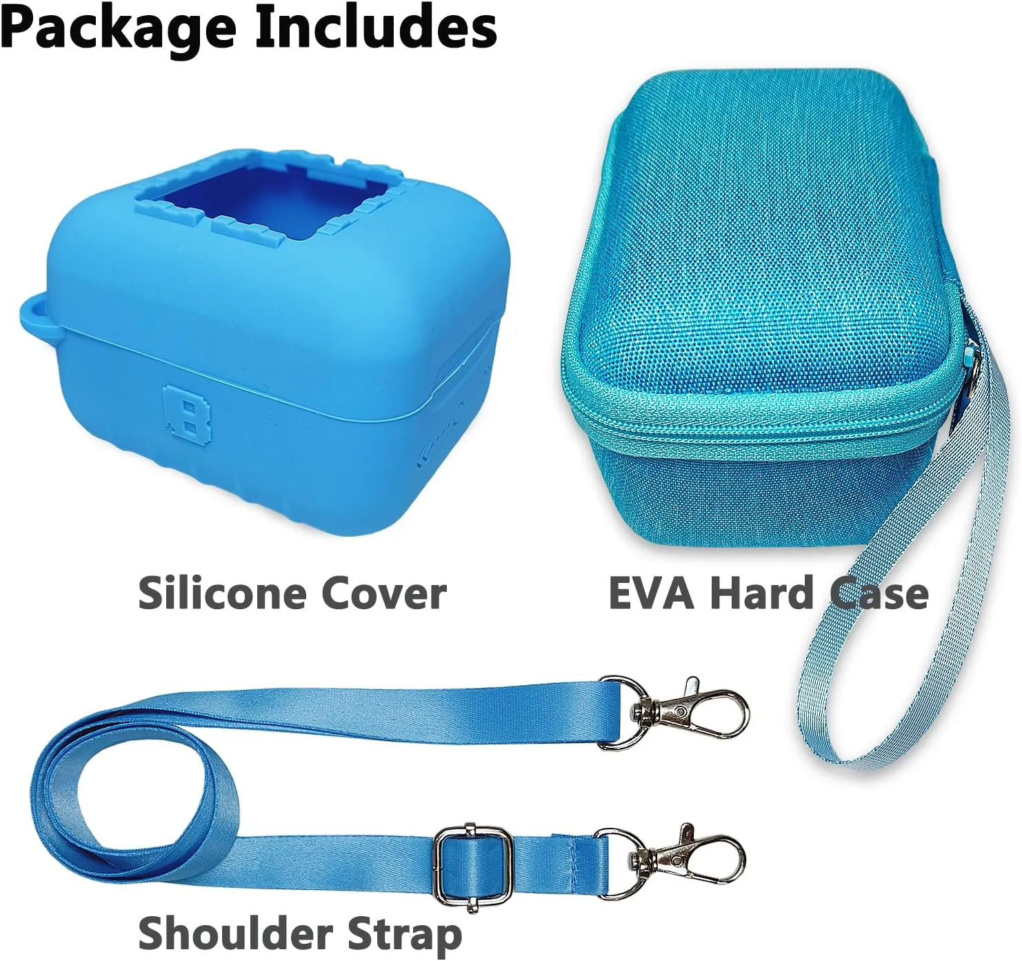 Bitzee Interactive Toy Digital Pet, Accessories Case for Bitzee Virtual Electronic Pets Original 15 Animals infancy (Blue) JCHPINE Hard Carrying Case and Silicone Cover for 