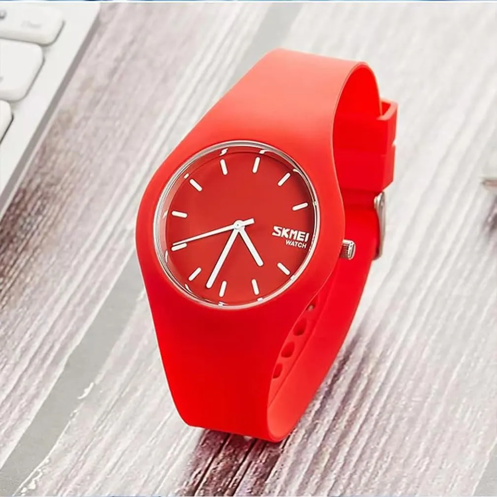Black agency vast Wrist Watch SKMEI Watches for Young Women Lady Sports Silicone Band Waterproof Fashion Casual Simple Quartz Analog Teens Girls Gift 