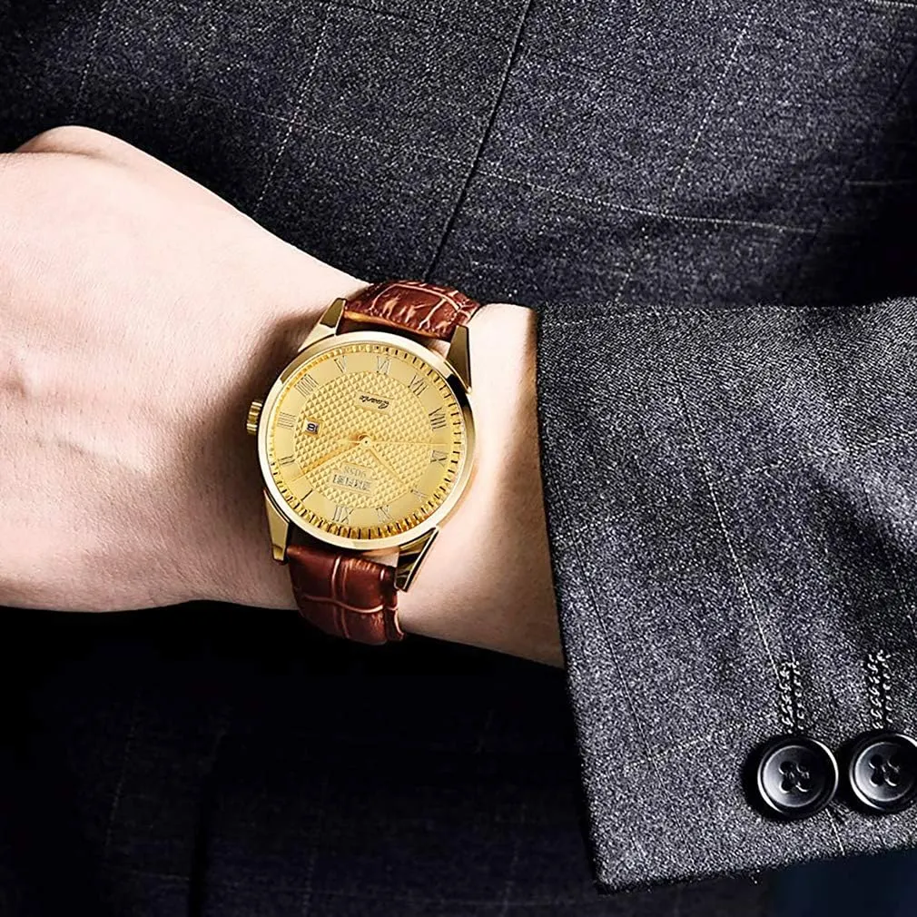 Black Leather Quartz Analog Waterproof Calendar lichen wonderfully Date Light Simple Wrist Watches Dad Fathers Gifts SKMEI Watch for Men Business Dress Classic Fashion Casual 