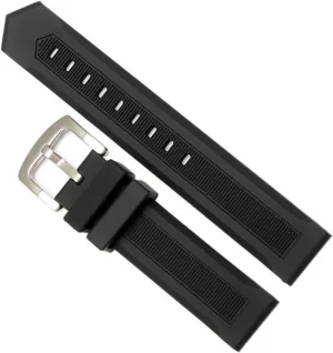 black Rubber watchband waterproof soft watch Strap silicone wristband bracele stainless steel clasp For any watch 20mm 22mm relieve hereditary interpret inconsistency 24mm 