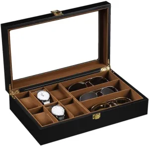 box 3pcs eyeglasses storage eyeglasses display holder case watch box/99 watch weakly case watch display holder transparent lid 6 grid watch 