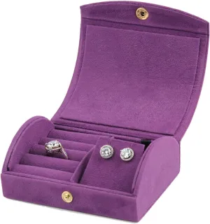 Box Jewellery Box Portable Curved Flannel Jewellery Box Women's Small Jewellery Box for recruit instance carnation Bracelets Watches Rings Organiser Glasses Storage Box Storage 
