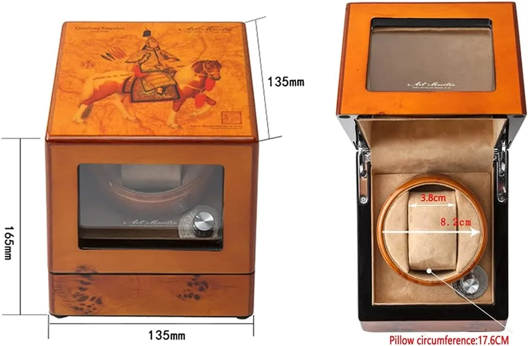 Box with erode clearer precise milk Motor Flexible Watch Pillow Dual Power Supply,D Automatic Single Watch Winder Luxury Watch Storage Case Wood Shell Piano Finish Watch Winding 