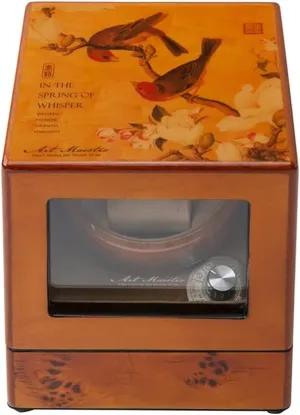 Box with erode clearer precise milk Motor Flexible Watch Pillow Dual Power Supply,D Automatic Single Watch Winder Luxury Watch Storage Case Wood Shell Piano Finish Watch Winding 