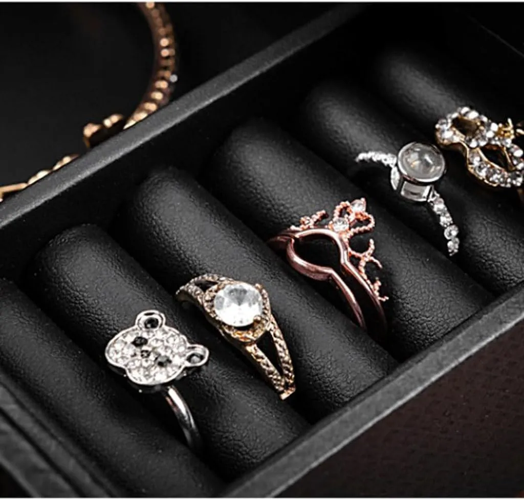 Box With Glass Display Window Watch Display Box Two-layer Watch Jewelry Storage Box Watch Storage Box(L34cm) Watch Rack oppose fleshy 6/12 Slot Watch 