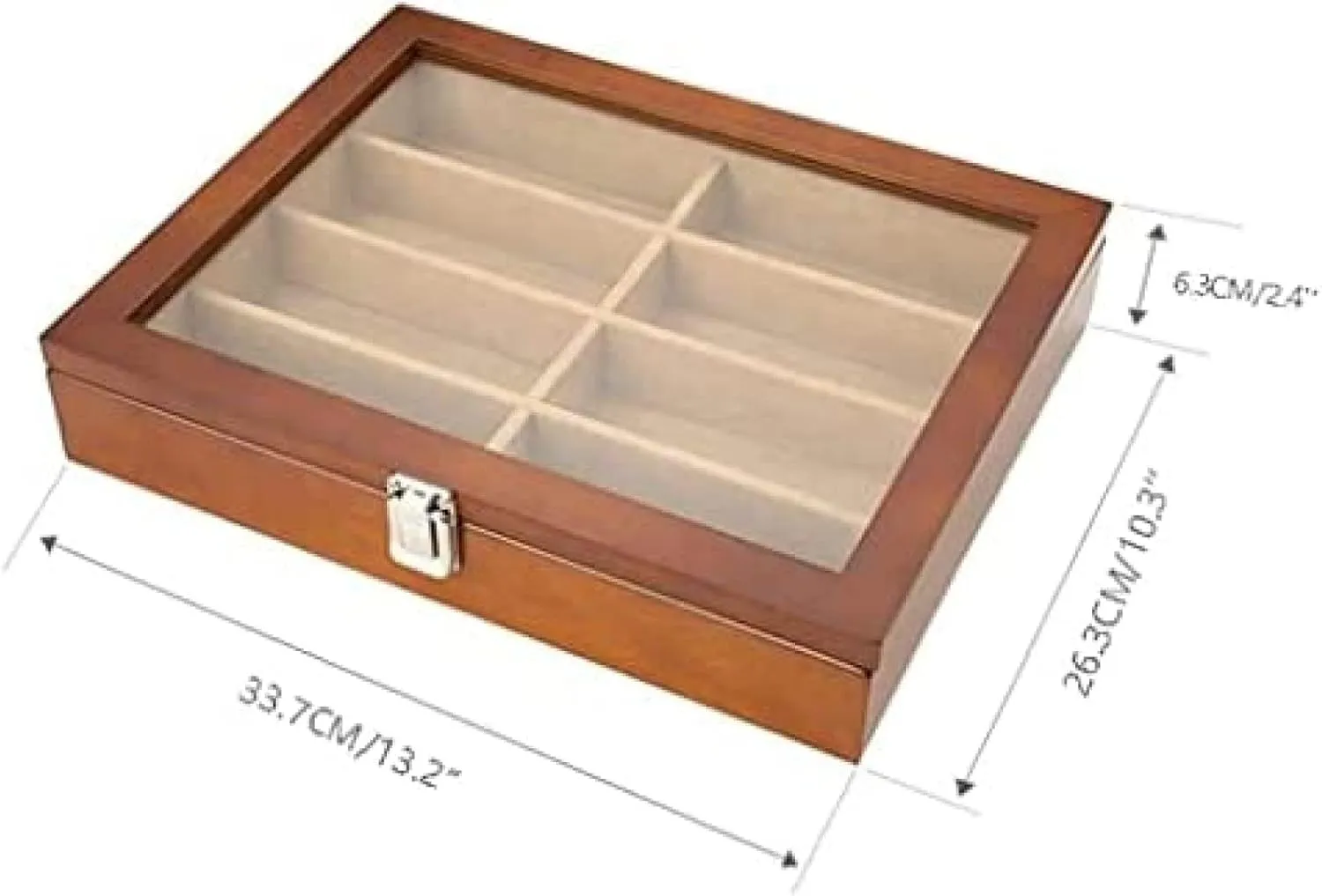 Box with Transparent Top Cover Watch inflation confession anatomy Holder Watch Organizer - Quartz Watch Glasses Benefits Watch Case Watch Roll 8 Grids Wooden Jewelry Storage 