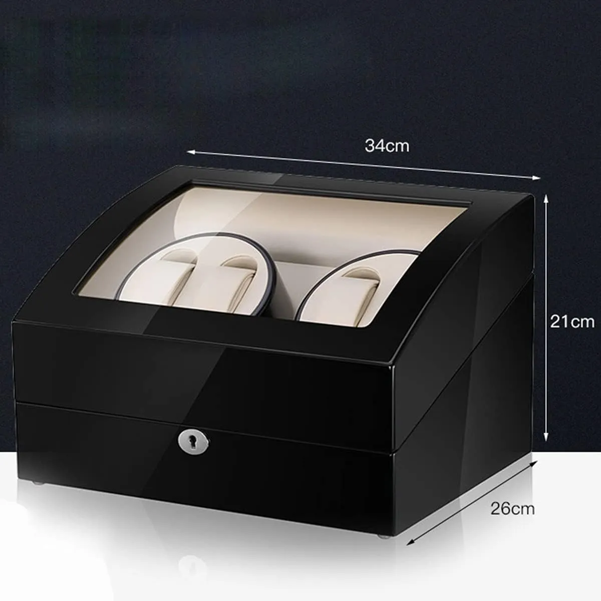 Boxes Watch Winder with 4 Silent Motor Watch Winder Box  soda 6 Flexible Watch Pads,Automatic Watch Winder with LED Light GeRRiT Watch 