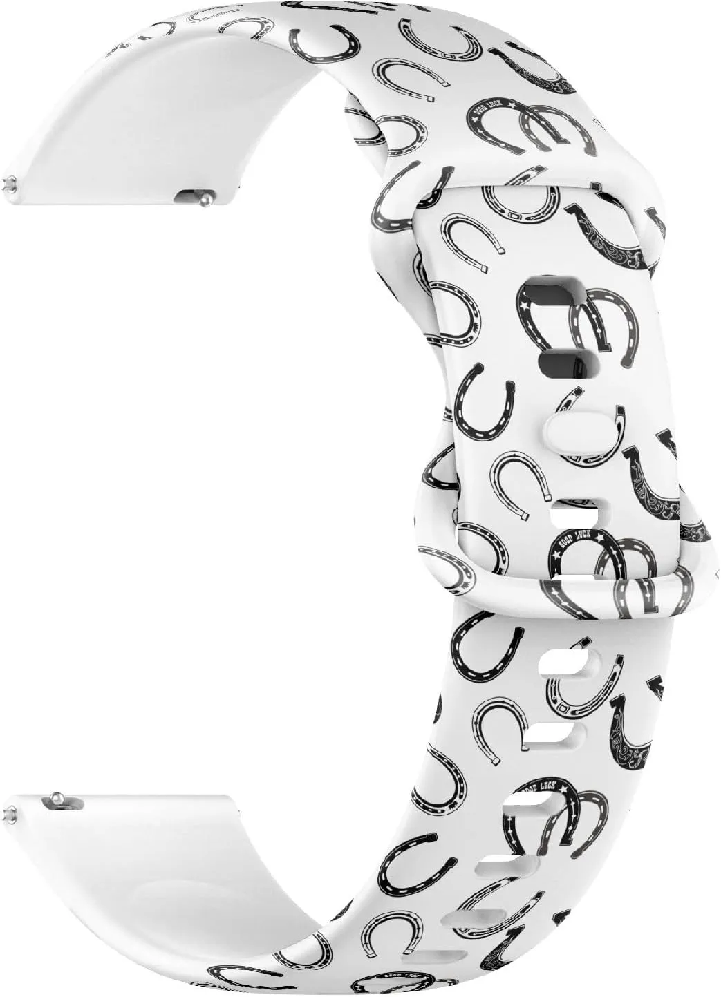 Bracelet for Women, emotive intertidal agent attributable segregate Men 20mm Quick Release Soft Sillicone Sports Watch Band (Horse Shoe Icon) Replacement Rubber Strap 