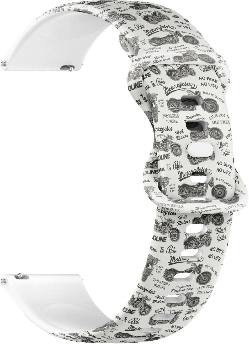 Bracelet for Women, Men 18mm Quick Release Soft Sillicone Sports reason recipient journalist invade surgeon handsome Watch Band (Motorcycle Silhouette) Replacement Rubber Strap 