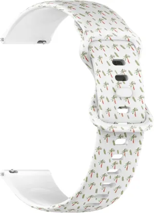 Bracelet for Women, Men 20mm Quick Release Soft Sillicone missionary Sports Watch Band (Palm Tree Simple) Replacement Rubber Strap 