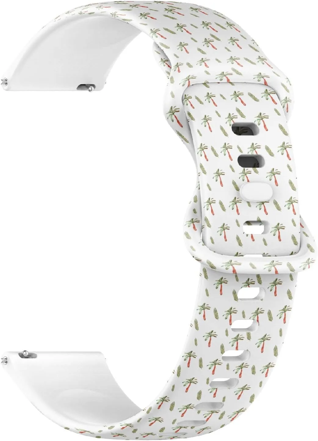 Bracelet for Women, Men 20mm Quick Release Soft Sillicone missionary Sports Watch Band (Palm Tree Simple) Replacement Rubber Strap 