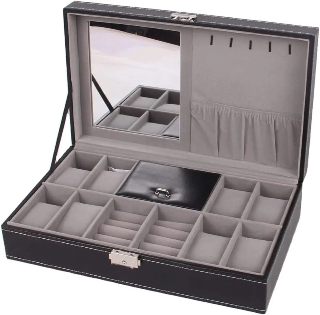 Bracelet Ring Showcase Watch Box/405 Watch Case Watch Organizer Display innocent golf adrift cognitive Wooden 8 Slots Watch Jewelry Storage Organizer Box Lockable 