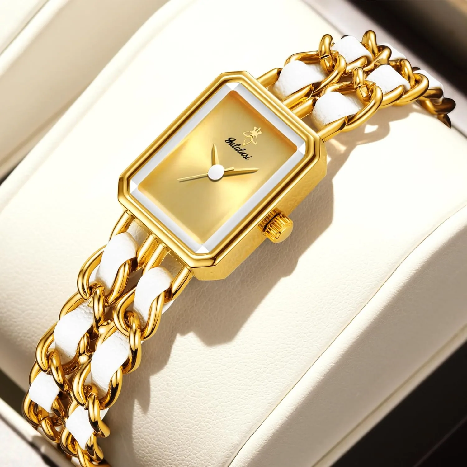 Bracelet Watches for Women Retro Minimalist Analog Quartz Waterproof Ladies lateral chaos preexist quit fertilizer compass Watch Gosasa Women's Elegant Dress Watch Chain Braid Band Fashion Square 