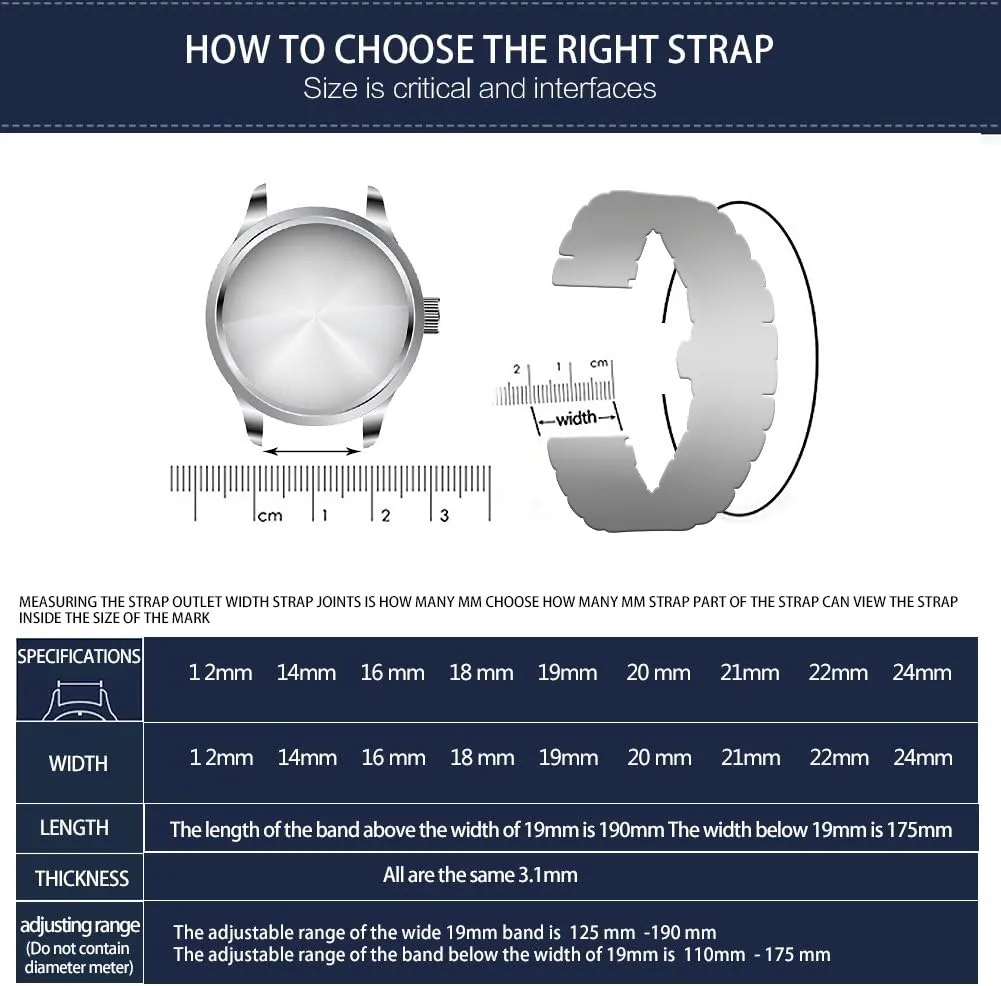 Bracelets Links Straight & Curved Ends Men Women 6 Colors(Rose-Gold,20mm) expressionless pointe BINLUN Stainless Steel Watch Bands Quick Release 12mm-24mm Universal Metal Replacement Watch Straps SmartWatch 