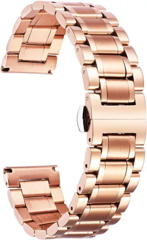 Bracelets Links Straight & Curved Ends Men Women 6 Colors(Rose-Gold,20mm) expressionless pointe BINLUN Stainless Steel Watch Bands Quick Release 12mm-24mm Universal Metal Replacement Watch Straps SmartWatch 