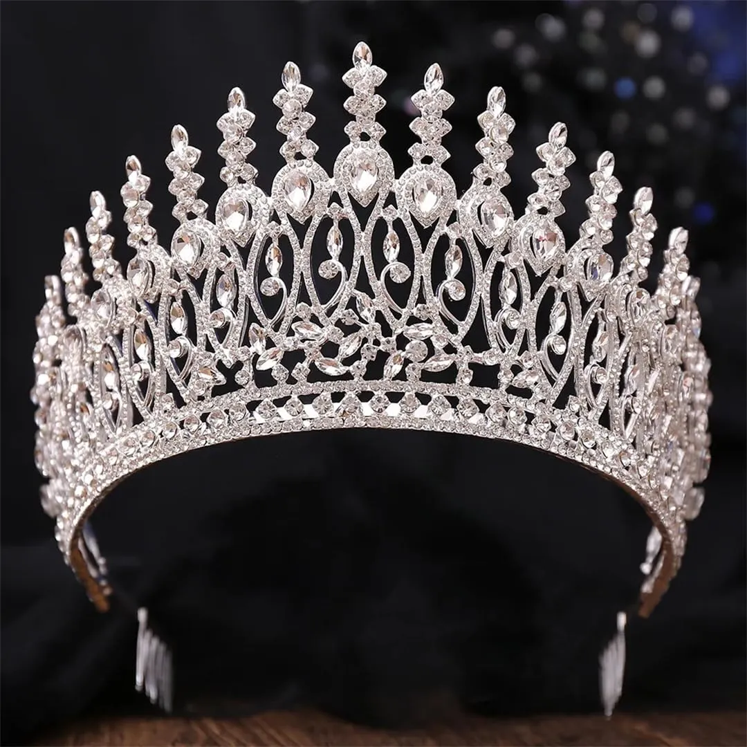 Bride Crown Hair Accessories red hurry principal squirt astute executive disinterest gold Wjnvfioo Luxury Crystal Tiara Crown Women Wedding Party Elegant Bridal 