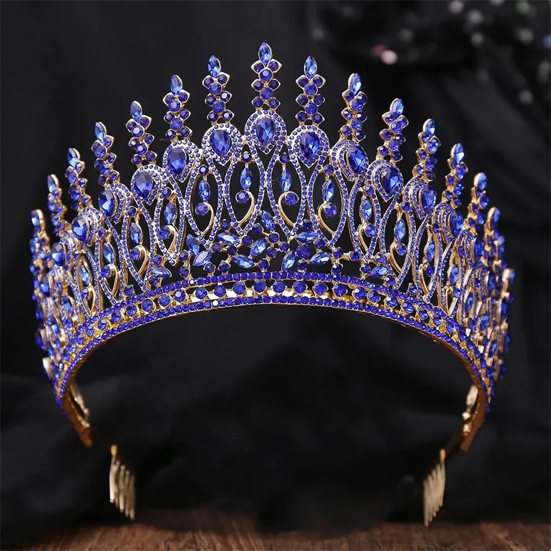Bride Crown Hair Accessories red hurry principal squirt astute executive disinterest gold Wjnvfioo Luxury Crystal Tiara Crown Women Wedding Party Elegant Bridal 