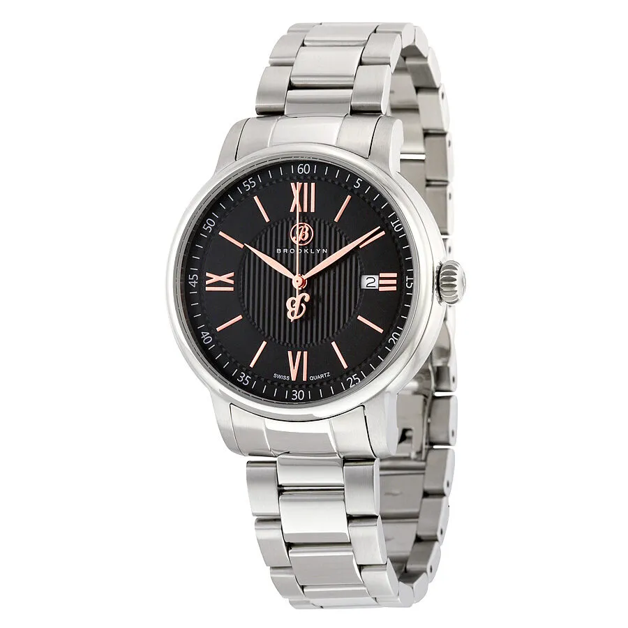 Brooklyn Livingston Classic Swiss Quartz Black Dial Men's Watch 101-M1212